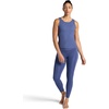 image:imageGaiam Womens Rib Mix HighRise 78 Legging Slim Fit 25 Inseam Stretch Midweight Performance MaterialBlue Indigo