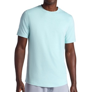 image:imageGaiam Mens Breathe Ease Short Sleeve Crewneck Top Standard Fit Stretch Heavyweight Performance MaterialPastel Turquoise Heather