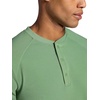 image:imageGaiam Mens Cozy amp Cool Henley Shirt Standard Fit Stretch Midweight Micro Waffle Jacquard MaterialLoden Frost