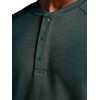 image:imageGaiam Mens Cozy amp Cool Henley Shirt Standard Fit Stretch Midweight Micro Waffle Jacquard MaterialPine Grove Heather