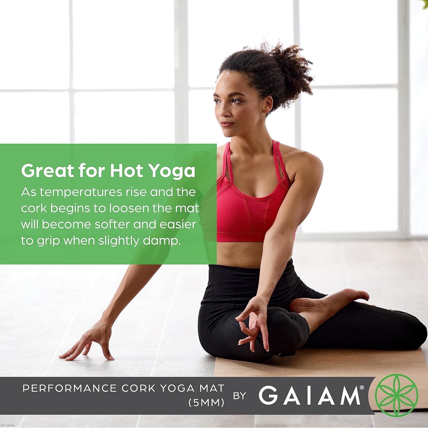 image:imageGaiam Yoga Mat  Premium 5mm Solid Thick Non Slip Exercise amp Fitness Mat for All Types of Yoga Pilates amp Floor Workouts 68 x 24 x 5mmCork