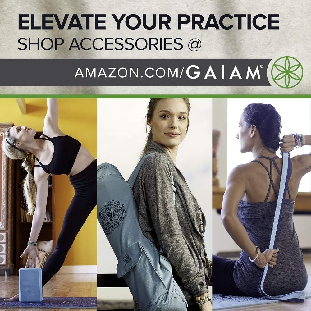 image:imageGaiam Yoga Mat  Premium 5mm Solid Thick Non Slip Exercise amp Fitness Mat for All Types of Yoga Pilates amp Floor Workouts 68 x 24 x 5mmIndigo Ink