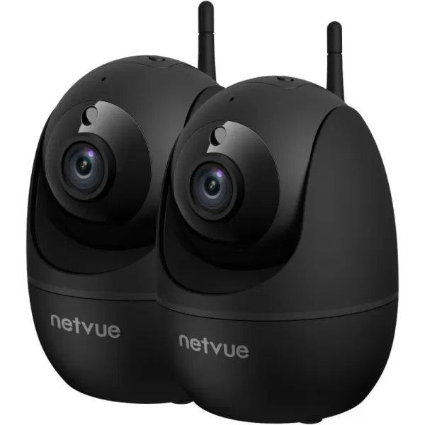 NETVUE Indoor Camera, 1080P FHD 2.4GHz WiFi Pet Camera, Home Camera for Pet/Baby, Dog Camera 2-Way Audio, Indoor Security Camera Night Vision, AI Human Detection, Cloud Storage/TF Card, Black 