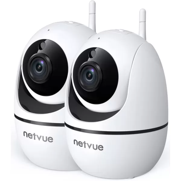 NETVUE Indoor Camera, 1080P FHD 2.4GHz WiFi Pet Camera, Home Camera for Pet/Baby, Dog Camera 2-Way Audio, Indoor Security Camera Night Vision, AI Human Detection, Cloud Storage/TF Card, Black 
