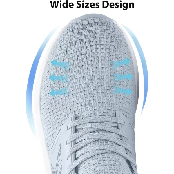 imageMens White Sneaker Tennis Shoes  Slip On Running Shoes Memory Foam Lightweight Casual Walking Shoes for Athletic Workout GymGrey