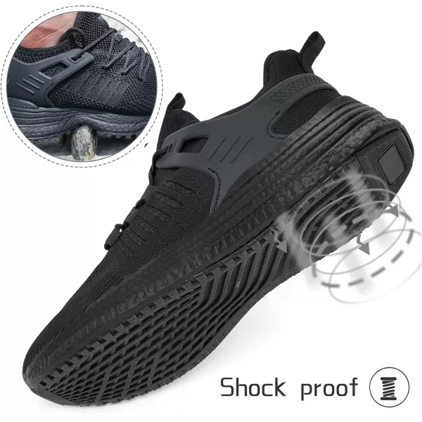 imageSDolphin Mens Running Shoes Sneakers  Tennis Workout Walking Gym Athletic Rubber Sole Breathable Comfortable Non Slip Fashion ShoesAall Blacklaces