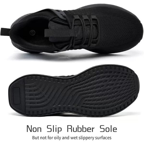 imageSDolphin Mens Running Shoes Sneakers  Tennis Workout Walking Gym Athletic Rubber Sole Breathable Comfortable Non Slip Fashion ShoesAall Blacklaces