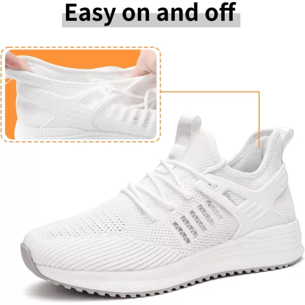 imageSDolphin Mens Running Shoes Sneakers  Tennis Workout Walking Gym Athletic Rubber Sole Breathable Comfortable Non Slip Fashion ShoesCwhite
