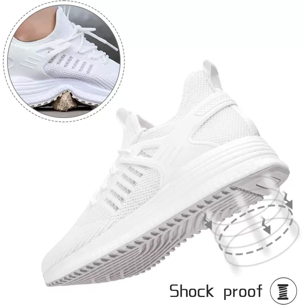 imageSDolphin Mens Running Shoes Sneakers  Tennis Workout Walking Gym Athletic Rubber Sole Breathable Comfortable Non Slip Fashion ShoesCwhite