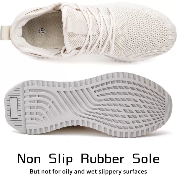 imageSDolphin Mens Running Shoes Sneakers  Tennis Workout Walking Gym Athletic Rubber Sole Breathable Comfortable Non Slip Fashion ShoesDbeige