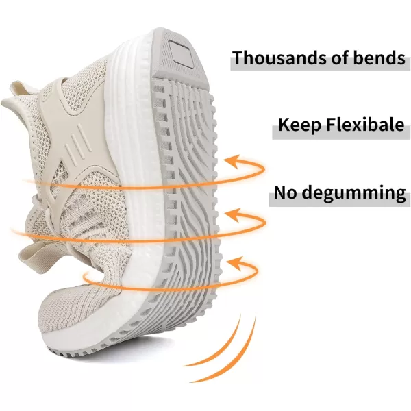 imageSDolphin Mens Running Shoes Sneakers  Tennis Workout Walking Gym Athletic Rubber Sole Breathable Comfortable Non Slip Fashion ShoesDbeige
