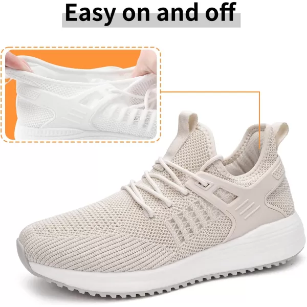imageSDolphin Mens Running Shoes Sneakers  Tennis Workout Walking Gym Athletic Rubber Sole Breathable Comfortable Non Slip Fashion ShoesDbeige