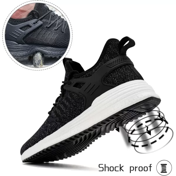 imageSDolphin Mens Running Shoes Sneakers  Tennis Workout Walking Gym Athletic Rubber Sole Breathable Comfortable Non Slip Fashion ShoesEmix Black
