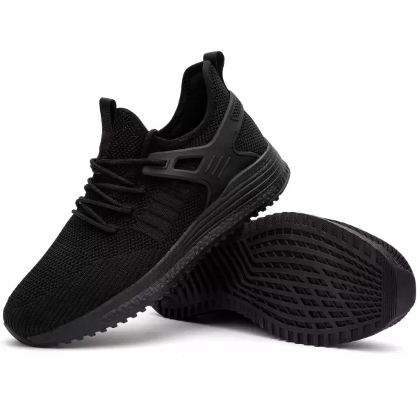 imageSDolphin Mens Running Shoes Wide Slip on Sneakers Tennis Workout Wide Width Walking Shoes Gym Athletic Breathable ComfortableBlack