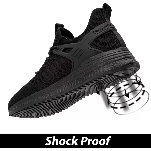 imageSDolphin Mens Running Shoes Wide Slip on Sneakers Tennis Workout Wide Width Walking Shoes Gym Athletic Breathable ComfortableBlack