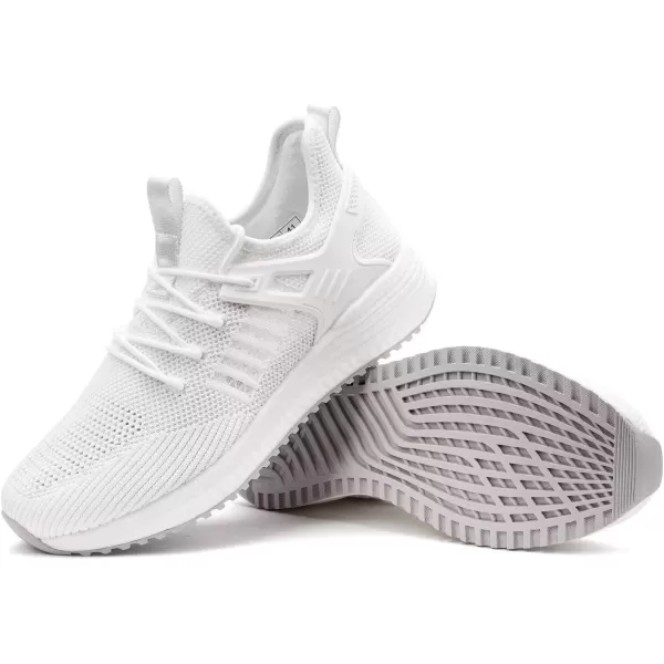 imageSDolphin Mens Running Shoes Wide Slip on Sneakers Tennis Workout Wide Width Walking Shoes Gym Athletic Breathable ComfortableWhite