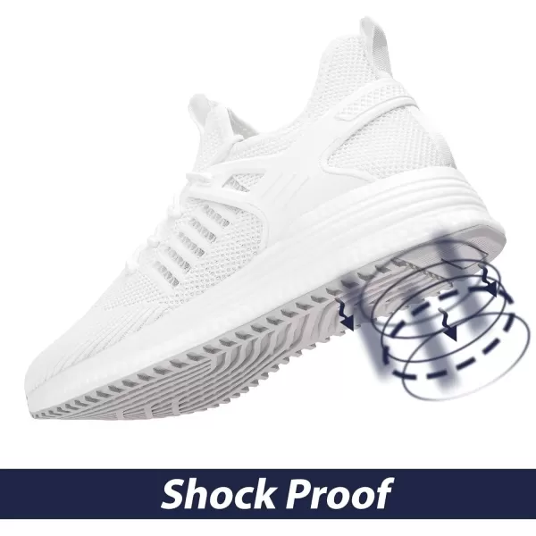 imageSDolphin Mens Running Shoes Wide Slip on Sneakers Tennis Workout Wide Width Walking Shoes Gym Athletic Breathable ComfortableWhite