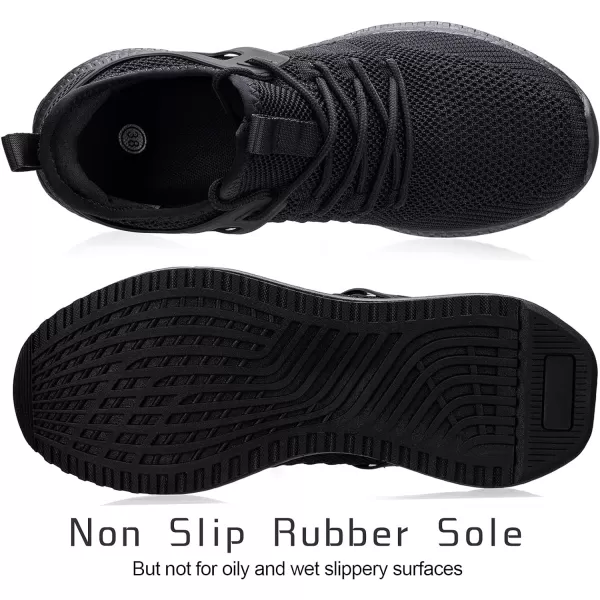 imageSDolphin Running Shoes Women Sneakers  Comfortable Memory Foam Lightweight Walking Tennis Workout Athletic ShoesAll Blackbreathable