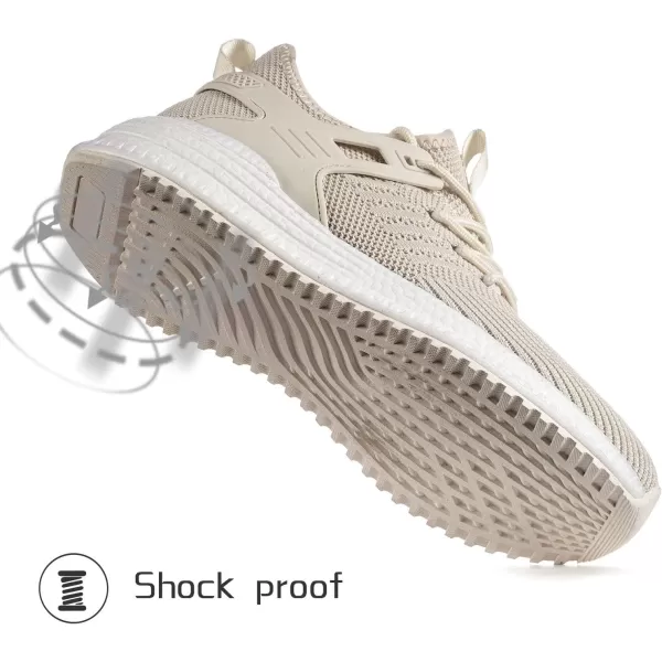 imageSDolphin Running Shoes Women Sneakers  Comfortable Memory Foam Lightweight Walking Tennis Workout Athletic ShoesBeige
