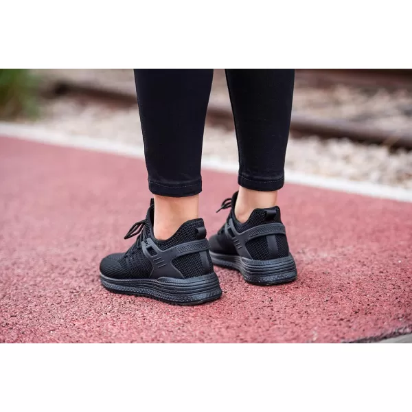 imageSDolphin Running Shoes Women Sneakers  Comfortable Memory Foam Lightweight Walking Tennis Workout Athletic ShoesBlack