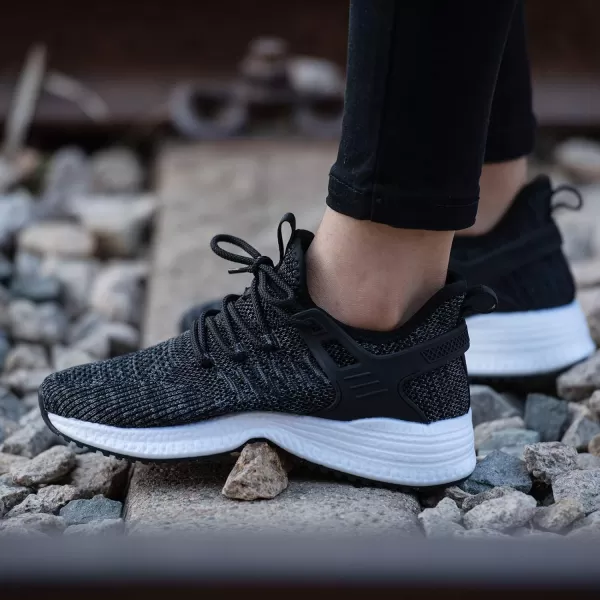 imageSDolphin Running Shoes Women Sneakers  Comfortable Memory Foam Lightweight Walking Tennis Workout Athletic ShoesBlack White