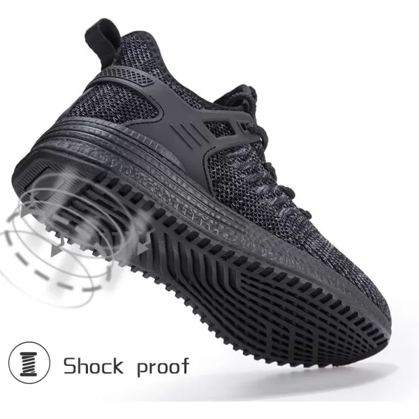 imageSDolphin Running Shoes Women Sneakers  Comfortable Memory Foam Lightweight Walking Tennis Workout Athletic ShoesBlackBlack