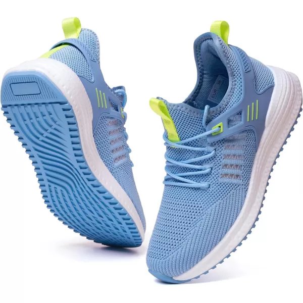 imageSDolphin Running Shoes Women Sneakers  Comfortable Memory Foam Lightweight Walking Tennis Workout Athletic ShoesLight Bluebreathable