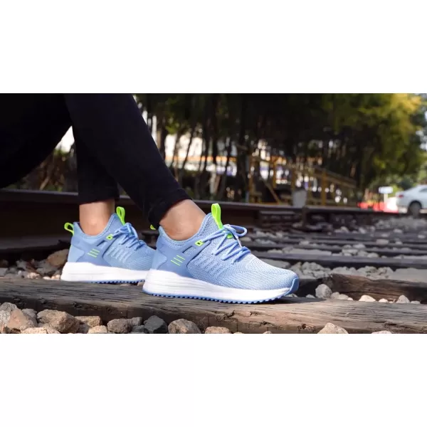 imageSDolphin Running Shoes Women Sneakers  Comfortable Memory Foam Lightweight Walking Tennis Workout Athletic ShoesLight Bluebreathable