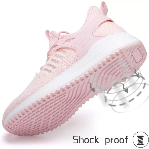 imageSDolphin Running Shoes Women Sneakers  Comfortable Memory Foam Lightweight Walking Tennis Workout Athletic ShoesLight Pinkbreathable