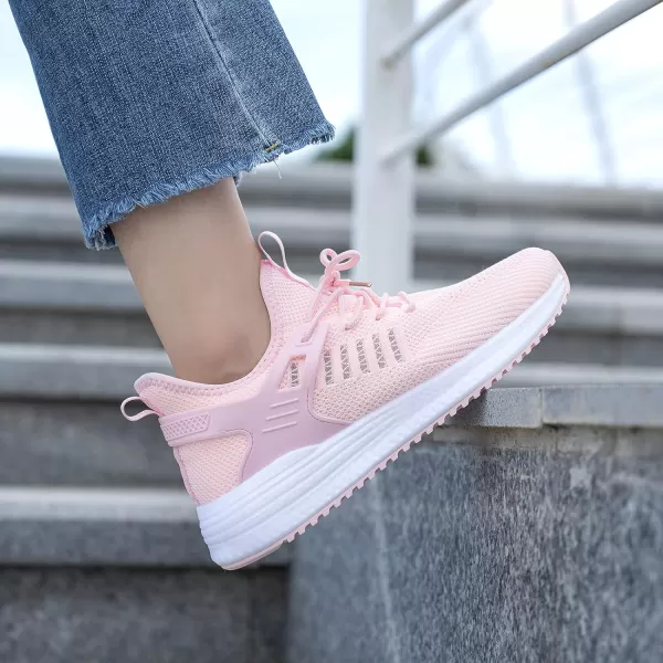 imageSDolphin Running Shoes Women Sneakers  Comfortable Memory Foam Lightweight Walking Tennis Workout Athletic ShoesLight Pinkbreathable