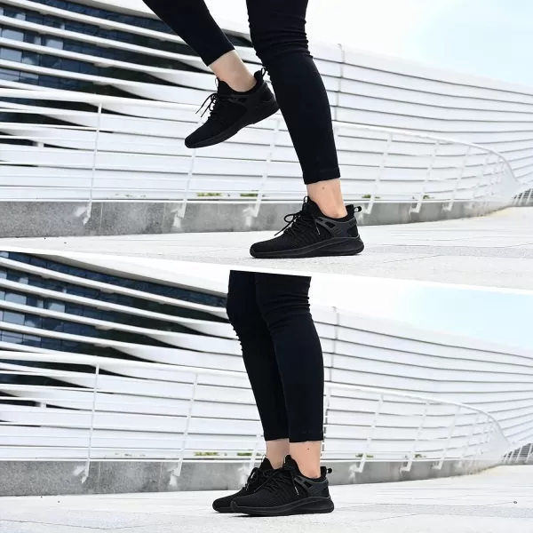 imageSDolphin Running Shoes Women Sneakers  Comfortable Memory Foam Lightweight Walking Tennis Workout Athletic ShoesNew All Black