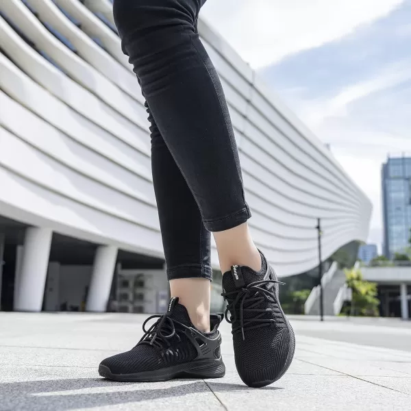 imageSDolphin Running Shoes Women Sneakers  Comfortable Memory Foam Lightweight Walking Tennis Workout Athletic ShoesNew All Black