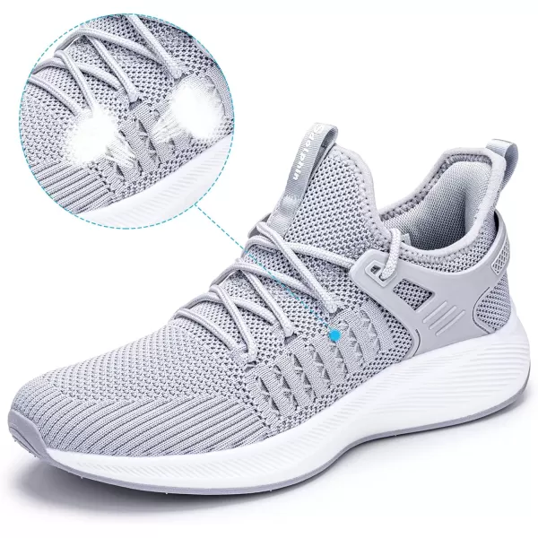 imageSDolphin Running Shoes Women Sneakers  Comfortable Memory Foam Lightweight Walking Tennis Workout Athletic ShoesNew Grey