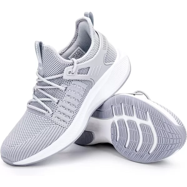 imageSDolphin Running Shoes Women Sneakers  Comfortable Memory Foam Lightweight Walking Tennis Workout Athletic ShoesNew Grey