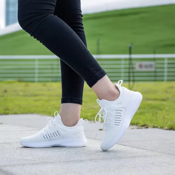 imageSDolphin Running Shoes Women Sneakers  Comfortable Memory Foam Lightweight Walking Tennis Workout Athletic ShoesNew White