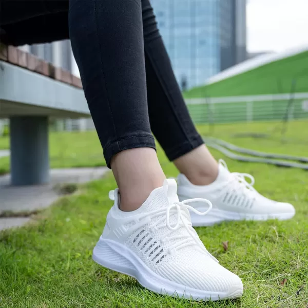 imageSDolphin Running Shoes Women Sneakers  Comfortable Memory Foam Lightweight Walking Tennis Workout Athletic ShoesNew White