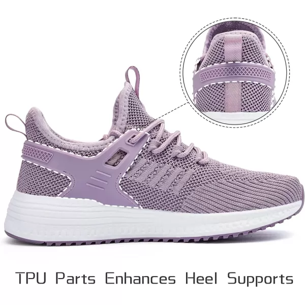 imageSDolphin Running Shoes Women Sneakers  Comfortable Memory Foam Lightweight Walking Tennis Workout Athletic ShoesViolet Purple