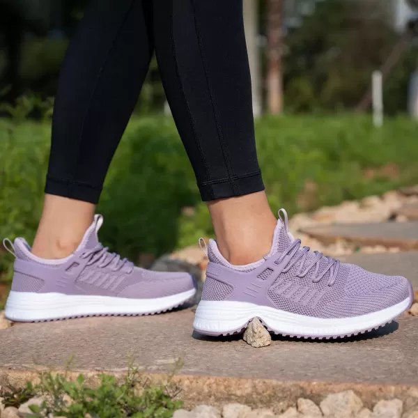 imageSDolphin Running Shoes Women Sneakers  Comfortable Memory Foam Lightweight Walking Tennis Workout Athletic ShoesViolet Purple