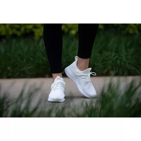 imageSDolphin Running Shoes Women Sneakers  Comfortable Memory Foam Lightweight Walking Tennis Workout Athletic ShoesWhite