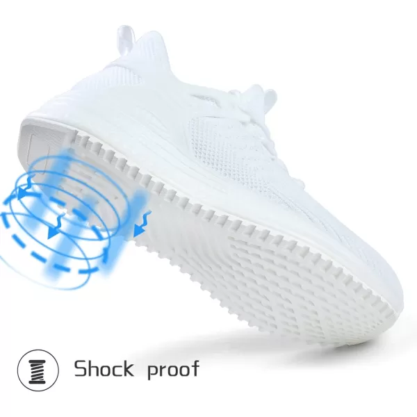 imageSDolphin Running Shoes Women Sneakers  Comfortable Memory Foam Lightweight Walking Tennis Workout Athletic ShoesWhite