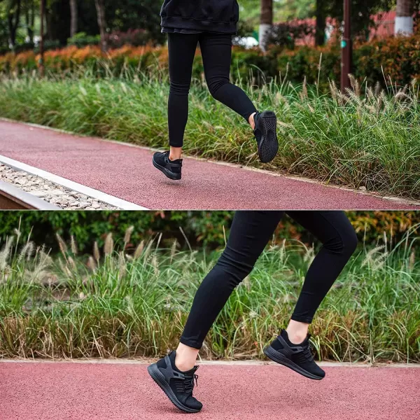 imageSDolphin Running Shoes Women Sneakers  Tennis Workout Walking Gym Lightweight Athletic Comfortable Casual Memory Foam Fashion ShoesAll Blackbreathable