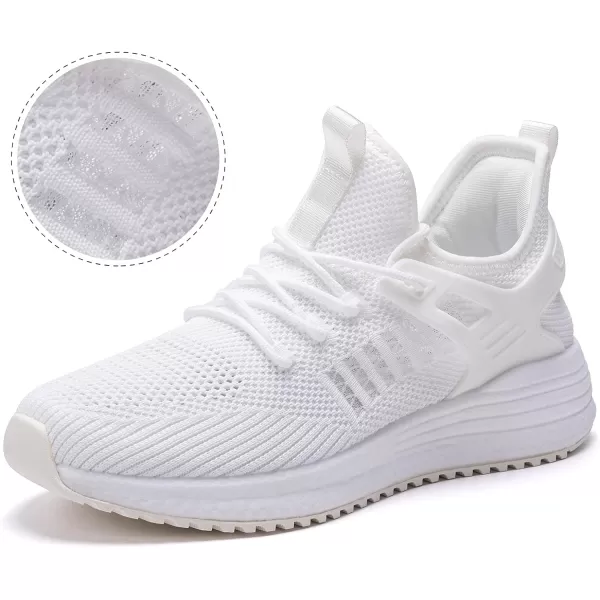 imageSDolphin Running Shoes Women Sneakers  Tennis Workout Walking Gym Lightweight Athletic Comfortable Casual Memory Foam Fashion ShoesAll Whitebreathable
