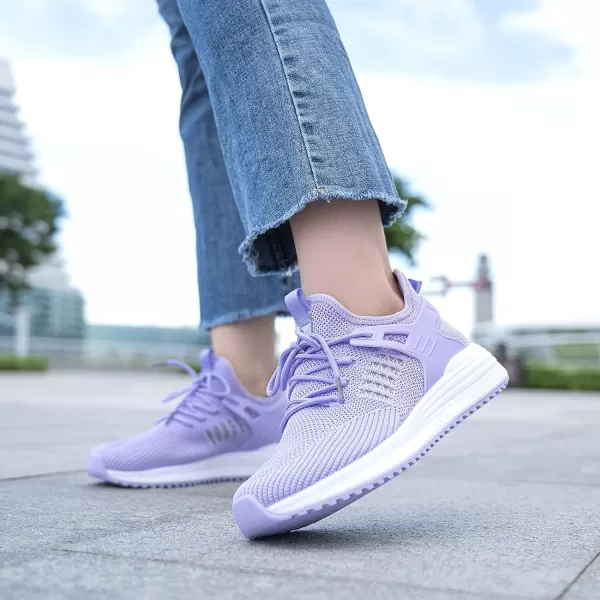 imageSDolphin Running Shoes Women Sneakers  Tennis Workout Walking Gym Lightweight Athletic Comfortable Casual Memory Foam Fashion ShoesLight Purplebreathable