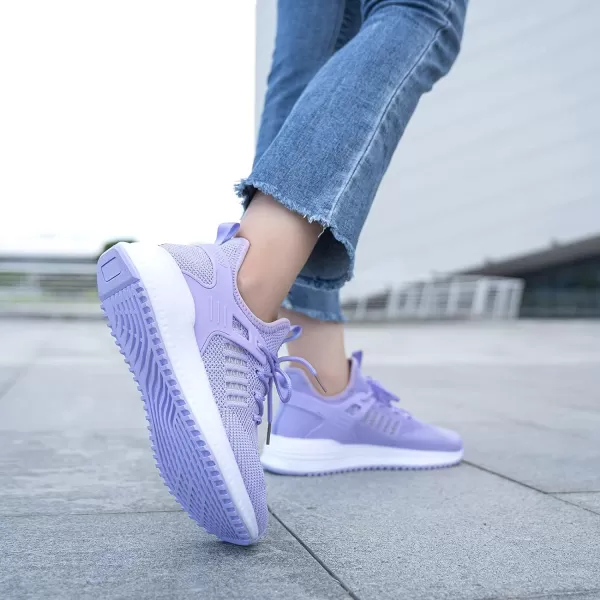 imageSDolphin Running Shoes Women Sneakers  Tennis Workout Walking Gym Lightweight Athletic Comfortable Casual Memory Foam Fashion ShoesLight Purplebreathable