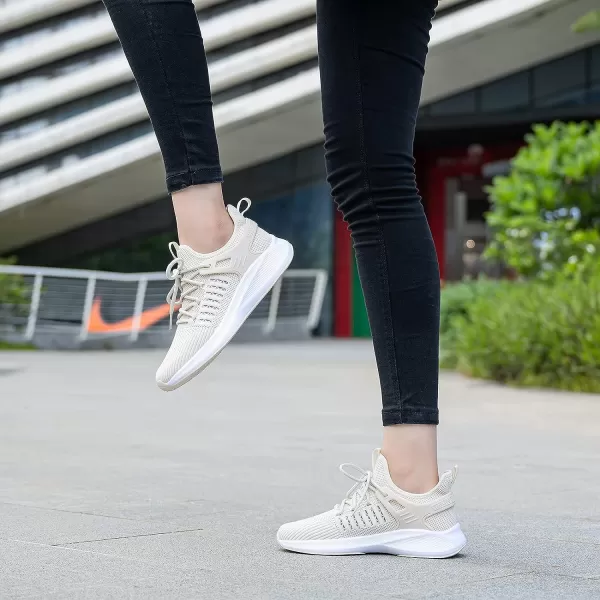 imageSDolphin Running Shoes Women Sneakers  Tennis Workout Walking Gym Lightweight Athletic Comfortable Casual Memory Foam Fashion ShoesNew Beige