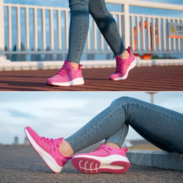 imageSDolphin Running Shoes Women Sneakers  Tennis Workout Walking Gym Lightweight Athletic Comfortable Casual Memory Foam Fashion ShoesNew Hot Pink