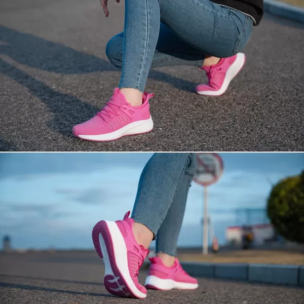 imageSDolphin Running Shoes Women Sneakers  Tennis Workout Walking Gym Lightweight Athletic Comfortable Casual Memory Foam Fashion ShoesNew Hot Pink