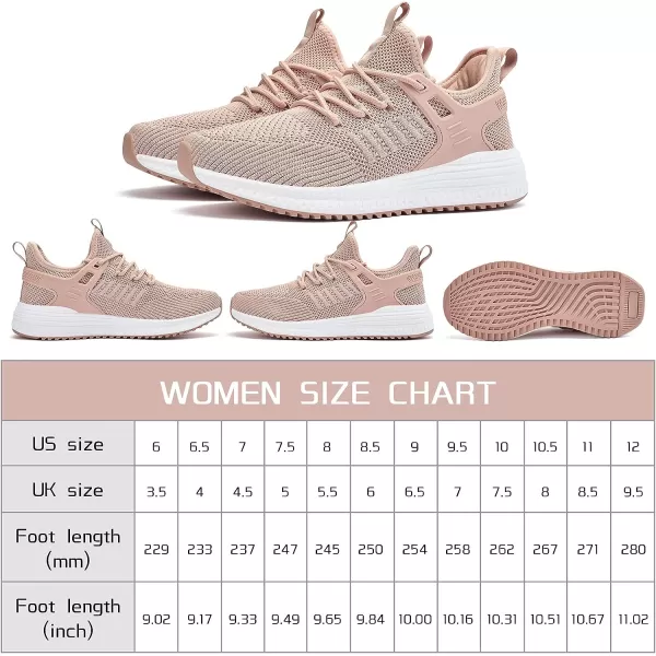 imageSDolphin Running Shoes Women Sneakers  Tennis Workout Walking Gym Lightweight Athletic Comfortable Casual Memory Foam Fashion ShoesPale Cherry Pink