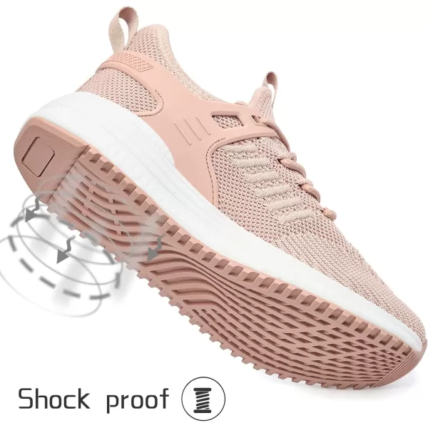 imageSDolphin Running Shoes Women Sneakers  Tennis Workout Walking Gym Lightweight Athletic Comfortable Casual Memory Foam Fashion ShoesPale Cherry Pink