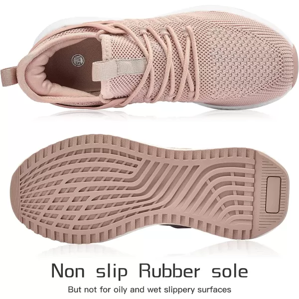 imageSDolphin Running Shoes Women Sneakers  Tennis Workout Walking Gym Lightweight Athletic Comfortable Casual Memory Foam Fashion ShoesPale Cherry Pink